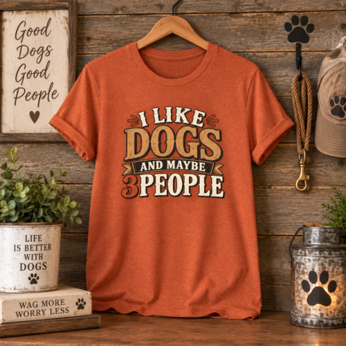I Like Dogs and Maybe 3 People T-Shirt